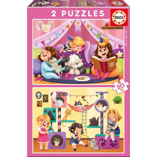 Puzzle Educa Pyjama Party 2 x 20 pièces