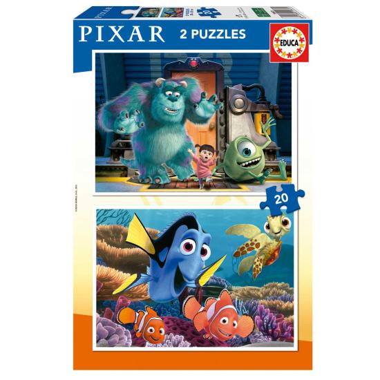Puzzle Educa Pixar 2 x 20 pièces