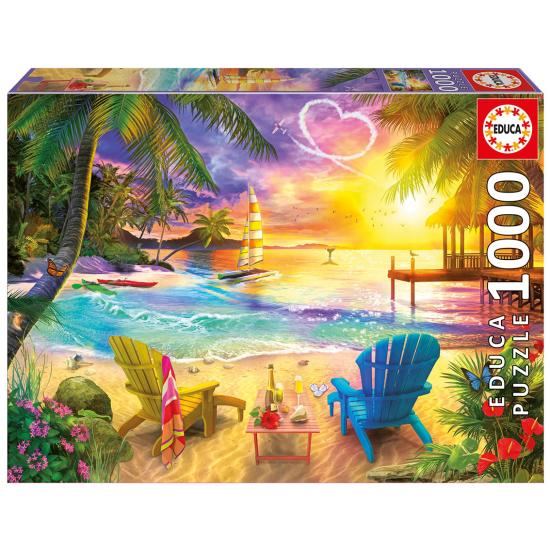 Puzzle Educa Playa del Amor 1000 pièces