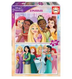 Puzzle Educa Princesses Disney 2 x 100 pièces