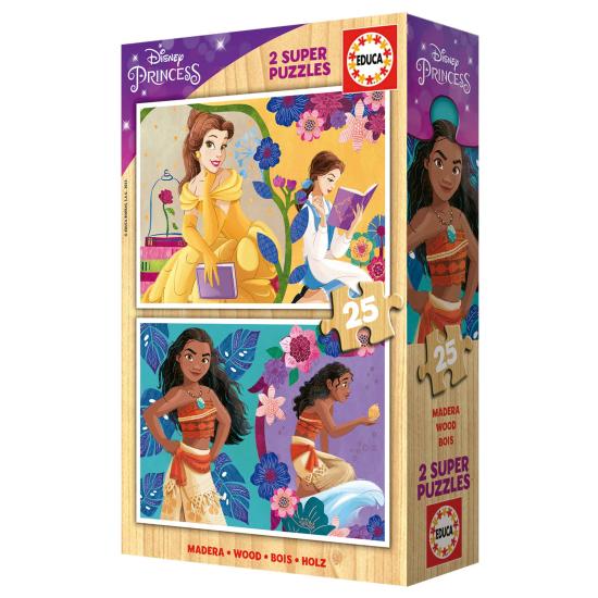 Puzzle Educa Princesses Disney 2 x 25 pièces Bois Puzzle Educa Princesses Disney 2 x 25 pièces Bois