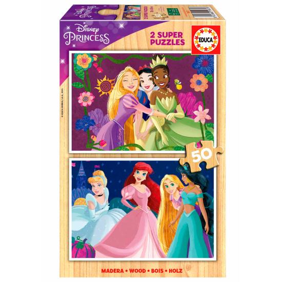 Puzzle Educa Princesses Disney 2 x 50 mcx Bois