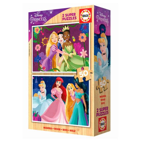 Puzzle Educa Princesses Disney 2 x 50 mcx Bois