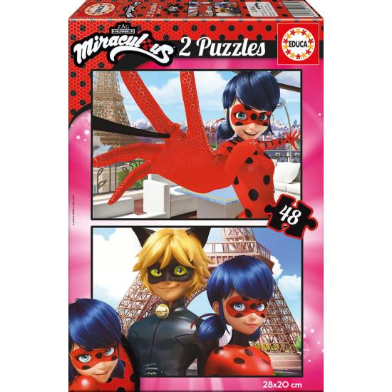 Puzzle Educa Prodigiosa : Les Aventures de Coccinelle 2 x 48 Pzs