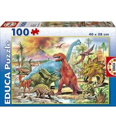 Puzzle Educa Dinosaures 100 pièces