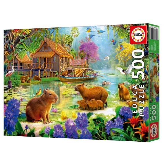 Puzzle Educa Village Des Capybaras 500 pièces