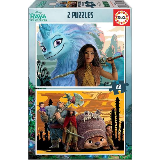 Puzzle Educa Raya et le Dragon 2 x 48 pièces