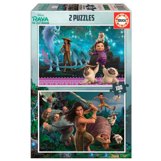 Puzzle Educa Raya et le dernier dragon 2 x 100 pièces