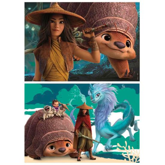 Puzzle Educa Raya et Le Dernier Dragon 2 x 25 Pcs Bois