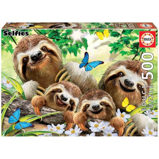 Puzzle Educa Selfie Famille de paresseux 500 pièces