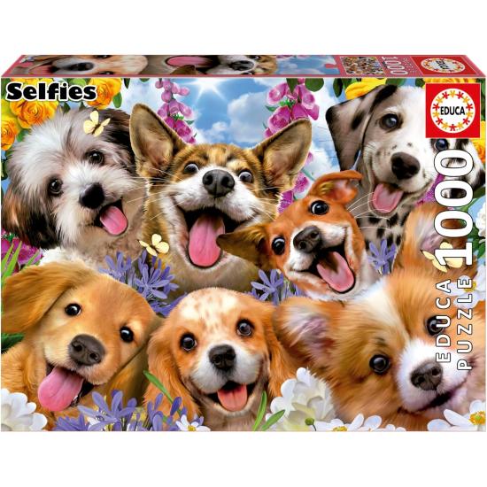 Puzzle Educa Selfie de Chiot de 1000 pièces