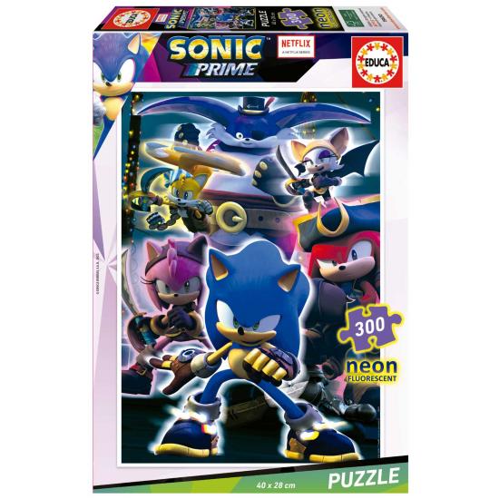 Puzzle néon Educa Sonic Prime 300 pièces
