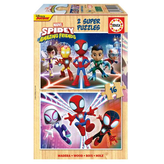 Educa Puzzle Spidey et Amazing Friends 2x16 Pzs Bois