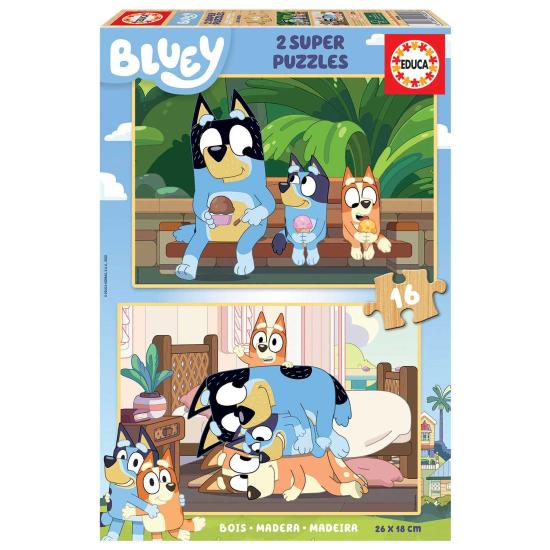 Puzzle Educa Bluey 2x16 pièces Bois