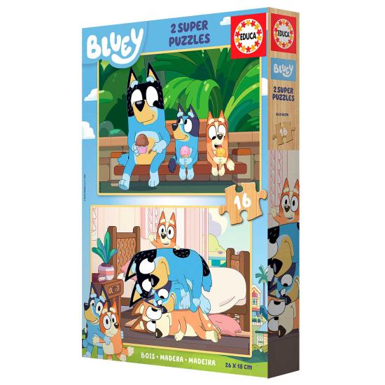 Puzzle Educa Bluey 2x16 pièces Bois