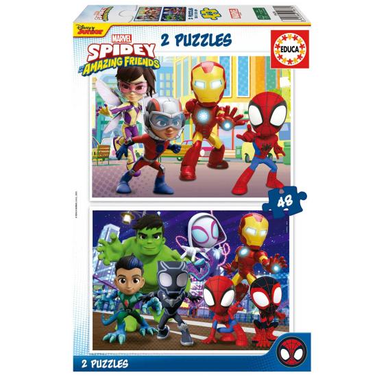 Puzzle Educa Spidey et ses amis 2 x 48 pièces
