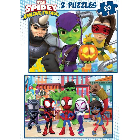 Puzzle Educa Spidey et Amazing Friends 2 x 20 pièces