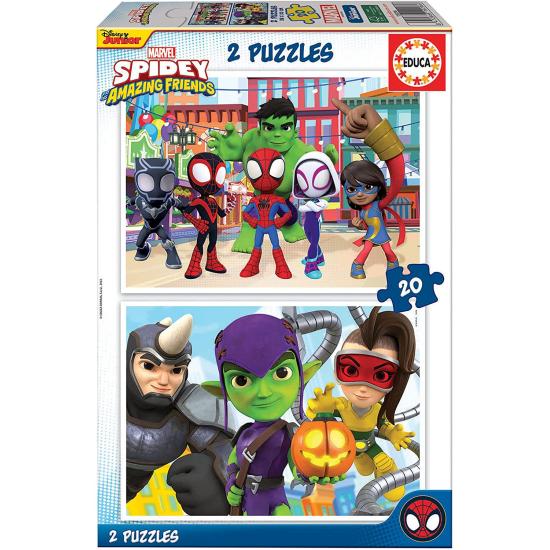 Puzzle Educa Spidey et Amazing Friends 2 x 20 pièces