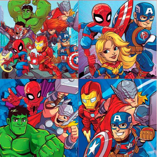 Puzzle Educa Super Hero Adventures Progressif 12+16+20+25 Pcs