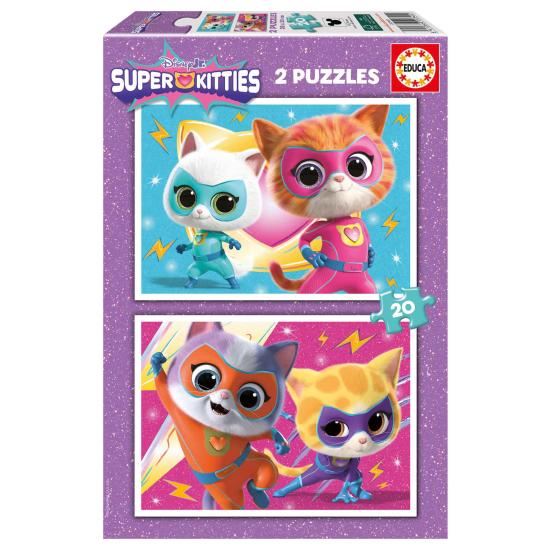 Puzzle Educa Super Kitties 2 x 20 pièces
