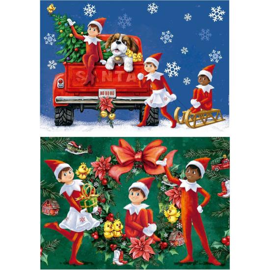 Puzzle Educa The Elf on the Shelf,  2 x 100 pièces