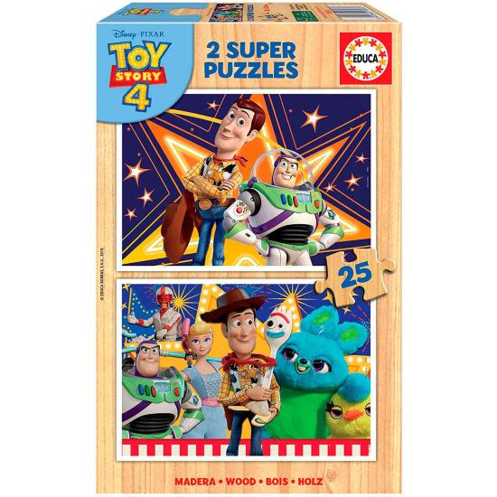 Puzzle Educa Toy Story 4 de 2 x 25 pièces Bois