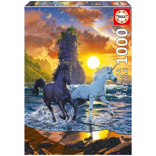 Educa Licornes sur la plage Puzzle 1000 pièces
