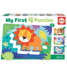 Puzzle Educa Animaux de la Jungle Progressif 5+6+7+8 Pzs