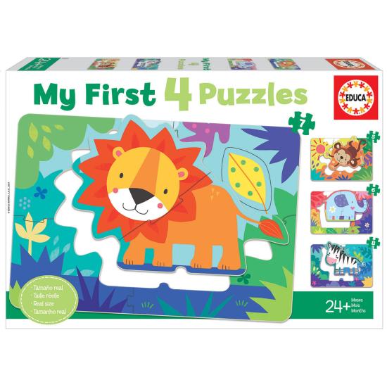 Puzzle Educa Animaux de la Jungle Progressif 5+6+7+8 Pzs Puzzle Educa Animaux de la Jungle Progressif 5+6+7+8 Pzs