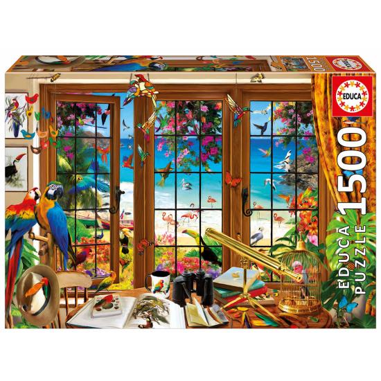 Puzzle Educa Window Bird Watcher 1500 pièces