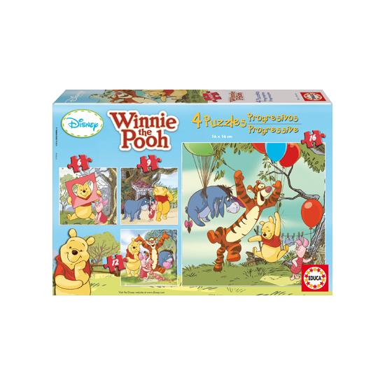 Puzzle progressif Educa Winnie l'ourson 6+9+12+16 pièces