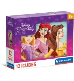 Puzzle en Cubes Clementoni Disney Princess 12 cubes