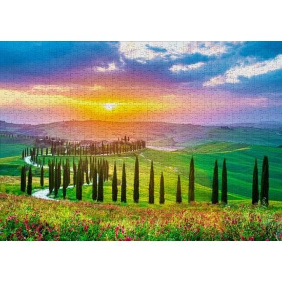 Puzzle Enjoy Lever De Soleil En Toscane 1000 pièces