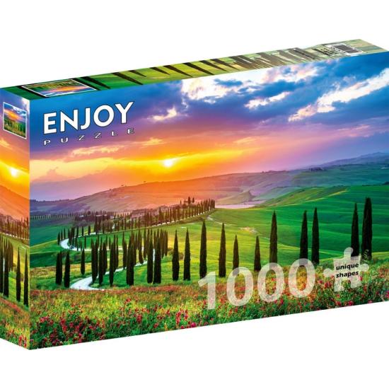 Puzzle Enjoy Lever De Soleil En Toscane 1000 pièces