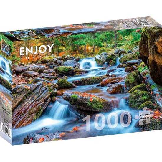 Puzzle Enjoy Forest Stream en automne 1000 pièces