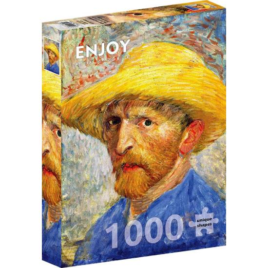 Puzzle Enjoy Autoportrait avec chapeau de paille 1000 pièces