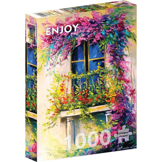 Puzzle Enjoy du balcon fleuri 1000 pièces