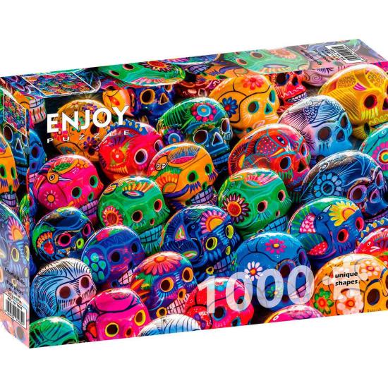 Puzzle Enjoy des crânes colorés 1000 pièces