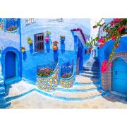 Puzzle Enjoy Turquoise Street à Chefchaouen, Maroc de 1000 P
