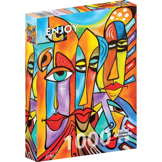 Puzzle Enjoy Pointy Faces 1000 pièces