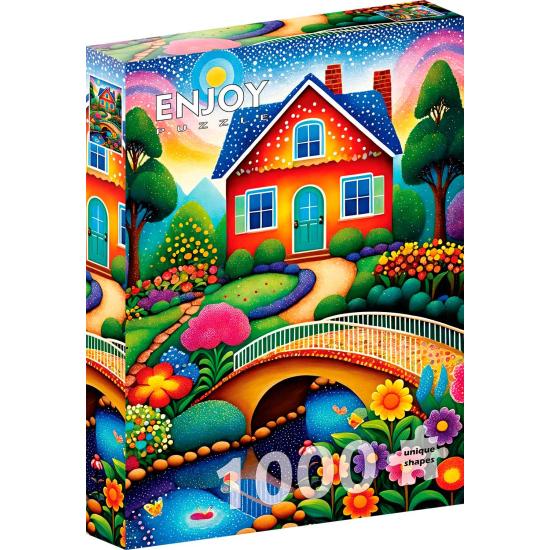 Puzzle Enjoy Maison De Couleurs 1000 pièces