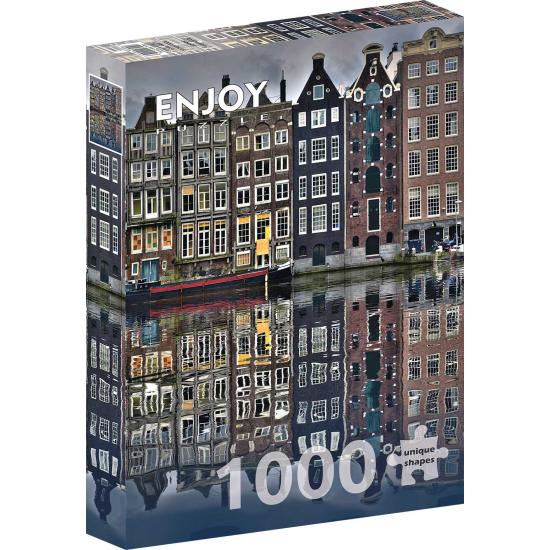 Puzzle Enjoy Maisons à Amsterdam de 1000 Pieces