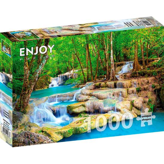 Puzzle Enjoy Cascade Turquoise Thaïlande de 1000 pièces Puzzle Enjoy Cascade Turquoise Thaïlande de 1000 pièces
