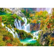 Puzzle Enjoy des chutes de Plitvice en automne 1000 pièces