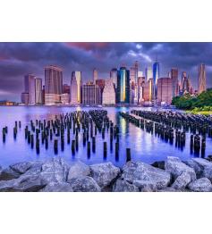 Puzzle Enjoy Cloudy Sky over Manhattan, New York of 1000