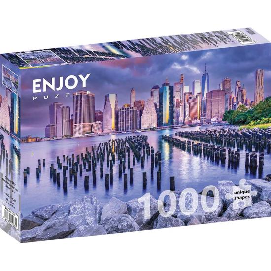 Puzzle Enjoy Cloudy Sky over Manhattan, New York of 1000