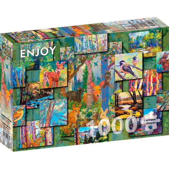 Puzzle Enjoy Collage des Bois de 1000 pièces