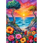 Puzzle Enjoy Côte Fleurie 1000 pièces