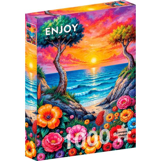 Puzzle Enjoy Côte Fleurie 1000 pièces