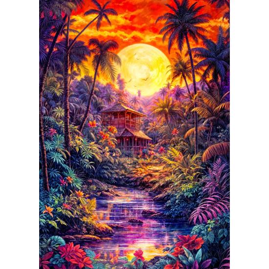 Puzzle Enjoy Crépuscule De La Jungle 1000 pièces